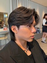 ノラギンザユー(NORA GINZA/U) 毛流れセンターパートウルフニュアンスパーマフェザーパーマ黒髪