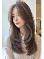 ノイエ 原宿 北参道(NoIE) ハッシュカットシースルーバングフレンチバングレイヤーカット