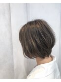ふんわりショートボブ×グレーアッシュ【CIEL千葉店】