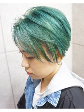 ヘアテリア リュウ 大塚(hair teria ryu) 【Bf→Af】フルブリーチ2回/刈り上げハンサムショート