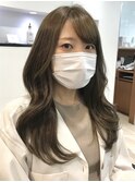 韓国風ロングくびれヘア☆メルティカラーミントベージュ