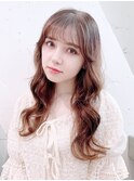 ふわふわ外巻き_外ハネボブセクションカラー_28747