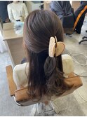 ヘアクリップアレンジ/韓国スタイル/ショコラアッシュ