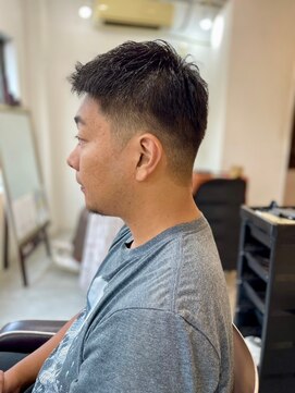 ソイクフ 四条大宮店(SOY-KUFU) 【soy-kufu】MEN'S HAIRアッシュブラック束感ショートヘア