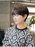 ハンサムショート/前髪あり/30代/40代/50代