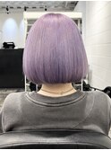 #チェリーブラウンデジタルパーマミニウルフ#ホワイトグレージュ
