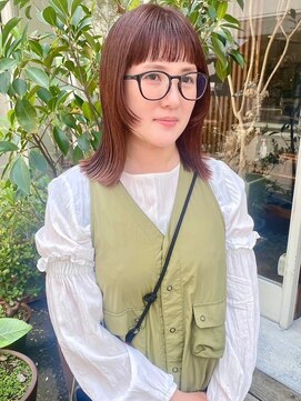 モク 大阪梅田店(MOK) 【顔まわりにこだわり】ピンクカラーミディアム