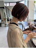 切りっぱなしボブ愛されボブ　アンブレラカラー　ミニボブ　西田