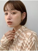薄め前髪こなれミディ耳かけボブまとまるボブ