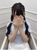 【ヘアメ】清楚ガーリー＊編みカチュ×ツインあみおろし＊新井