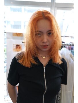 ネス(ness) デザインカラー/レイヤーカット/ウェットヘア/オリーブベージュ