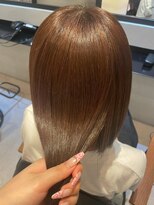 ダブル(W)&nbsp;髪質改善/縮毛矯正/ストレートロング/オレンジブラウン