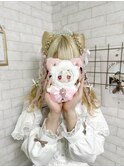 三つ編み猫耳ヘア