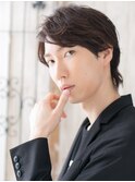 20代30代ビジネス斜めバングダークアッシュショートY上尾