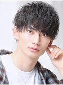刈り上げなし無造作マッシュ【ソフトツイストMIXパーマ】