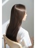 【クセが収まるアウトバス付】美形カット+髪質改善ストレート