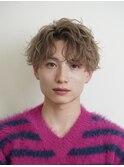 韓国センターパートコンマバングフェザーパーマニュアンスパーマ