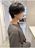 ショートパーマ/マッシュショート/黒髪/ショートボブ/銀座