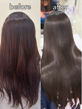 ハピネス クローバー 学園前店(Happiness CLOVER)の写真/全国希少ノンダメージ認定サロンの縮毛矯正【髪質改善極みストレート】で人生で1番の艶髪を目指しましょう