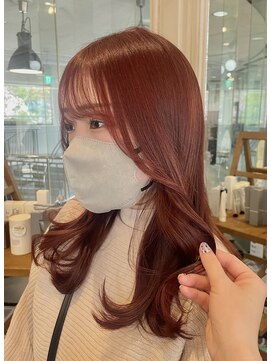 ボルドーカラー/透明感カラー/ピンクブラウン/八事