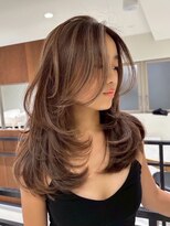 ヘアサロン リボーン(Hair salon Reborn)&nbsp;ミディアムレイヤーセミロングケアカラー20代30代40代