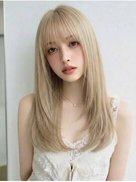 プライズ 表参道原宿店(prize) ミルクティーベージュカラーブリーチダブルカラー