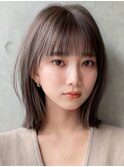 大人ボブ銀座レイヤーカット有楽町ミディアムボブベージュ