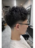 MEN’S HAIR/サーフカール/刈り上げセンターパート/千葉駅