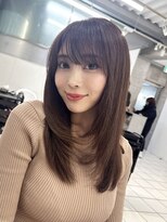 エミュ 表参道 青山(emu)&nbsp;大人可愛いミディアムレイヤーベージュカラー表参道