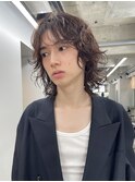 men's/メンズボブ/ニュアンスパーマ/メンズミディアム/眉毛/新宿