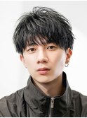リクルートショートマッシュツーブロックニュアンスパーマ
