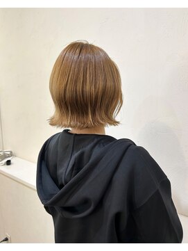 セットアップ 岡山北長瀬店(SET-UP) ミルクティーブロンドくびれボブ