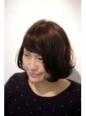 黒髪ガーリーボブ