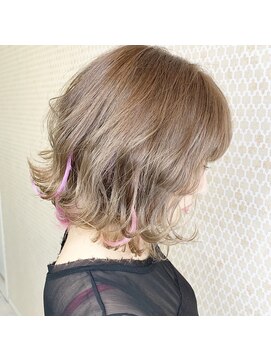 アーチフォーヘアー(a rch for hair) 【ボブウルフ】+【プルエクステで☆ピンクハイライト】