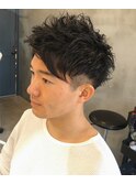 アップバングショートマッシュ