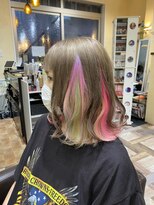 サムブリッジ(SOMEBRIDGE)&nbsp;蛍光インナーカラー三色×ミルクティーベージュ（SOMEBRIDGE亀有