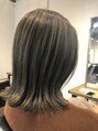 アグ ヘアー オニキス いわき泉町店(Agu hair onyx) ハイライトと切りっぱなしロングボブ！簡単セットも丁寧に伝授！