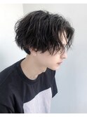 今旬前下がりセンターパート×ツイストスパイラルパーマ
