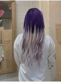腰までロングシールエクステ60枚、塩基性染料