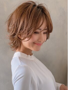 サードバイローラン(THiRD by ROULAND) デジタルパーマミニウルフテラコッタくすみブルー20代30代40代