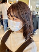 ビーチ(BEACH) 外ハネミディアム_ミルクティーブラウン