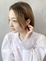 アイティーバイアルバム 松戸店(IT by ALBUM) ボブスタイル_くびれヘアビタミンカラーメルティカラー_68501