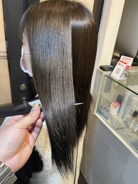 ラフ 難波店(LAFF) #黒髪#ボブルフ#ネビージュ#小顔#ワンレン