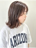 【FOLK】赤みなし透明感グレージュ☆似合わせ外巻きミディアム♪