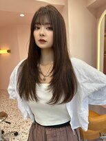 ボタン シブヤ(VOTAN SHIBUYA)&nbsp;韓国ヘア/顔まわりレイヤーカット/前髪あり/ダークアッシュ