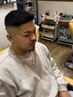 カット＋アイロンパーマ＋シェービング＋プチマッサージ　