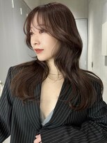 サイン 渋谷(SIGN)&nbsp;美髪エアリーロングピンクブラウン切りっぱなしボブ