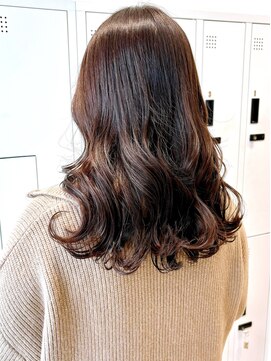 セイドット リー(Say. Ree) say.レイヤーミディアムアースカラーウェーブミディアム韓国風