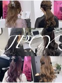 ハーフアップヘアメ6スタイル