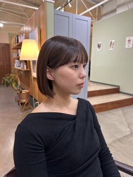 キュオンシア(CUEON. ciea) ミニボブ×柔らかブラウン